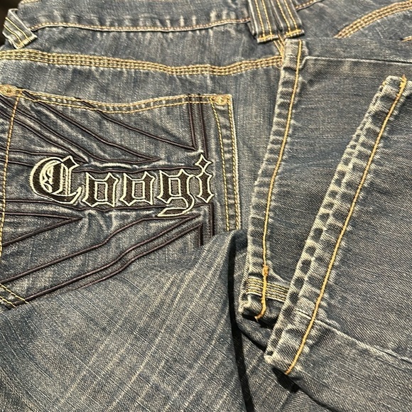 COOGI Jeans Embroidered COOGI Spellout Heritage 5 Pockets W38 L34 Urban Hip Hop - Picture 9 of 16